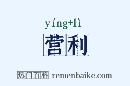 营利是什么意思的图片